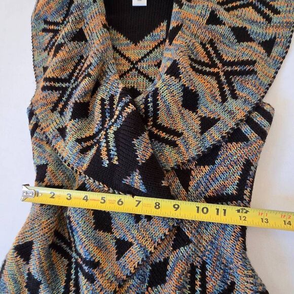 John Paul Richard Womens Knit Draping Aztec Sweater Vest Multicolor Size Medium - Picture 8 of 12